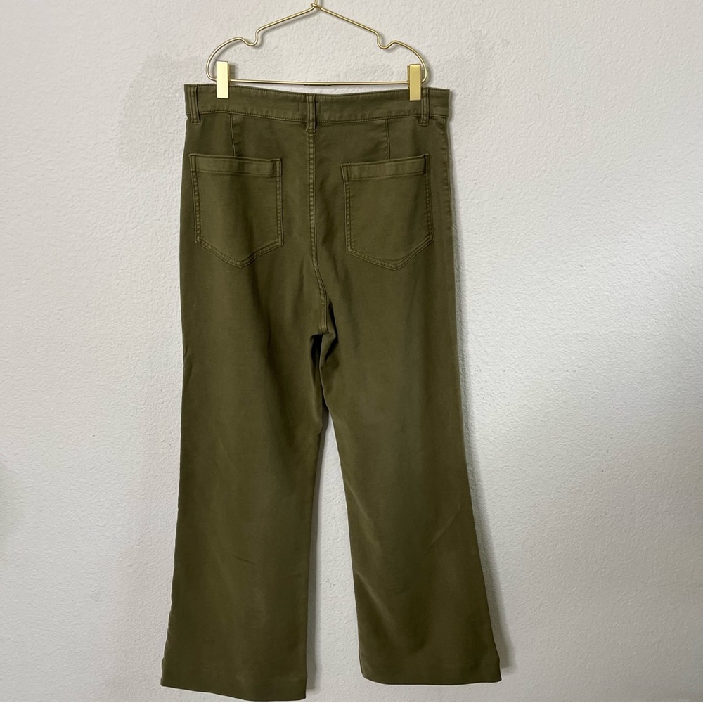 Faherty Olive Wide Leg Pants - Picture 5 of 7